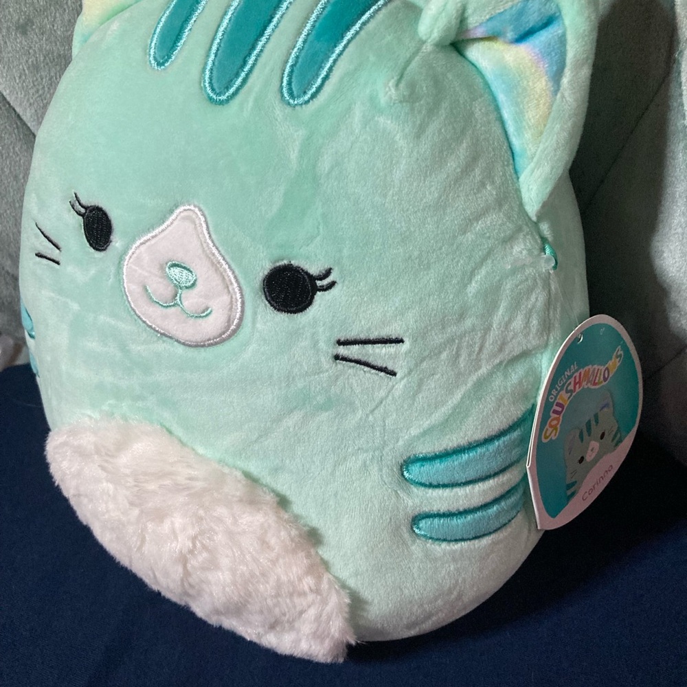 Squishmallows Corinna the Teal Cat Plush Toy